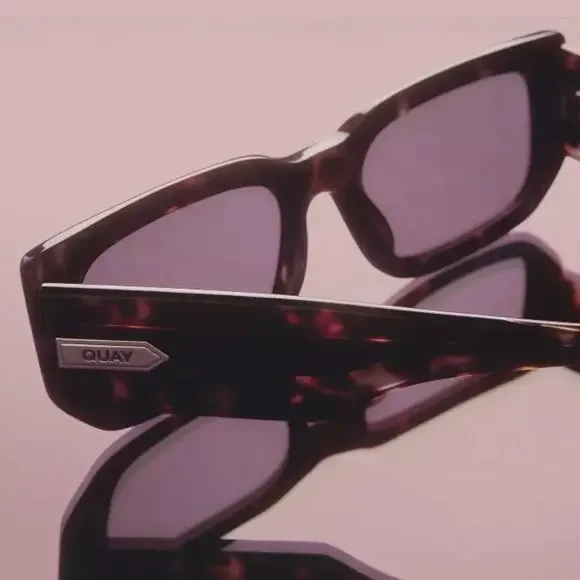 New! Quay Sunglasses TELL ME MORE 76821 HAZTRT/AMET, Authentic - Picture 6 of 8